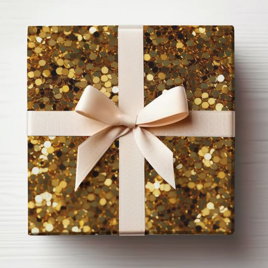 Discover Gold Glitter Wrapping Paper Roll Gold Glitter Christmas Gift Wrap Roll Gold Sparkly Metallic Wrapping Paper Shiny Gold