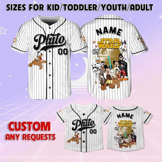Discover Star Wars Mickey And Friends Pluto Baseball Jersey, Custom Pluto Star Wars Jersey
