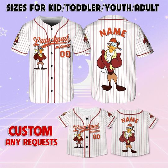 Discover Darkwing Duck Launchpad Mcquack Jersey, Custom Disney Launchpad Mcquack Jersey