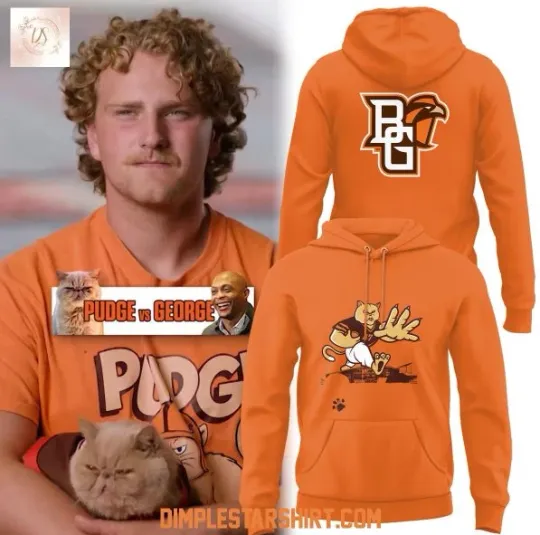 Discover Bowling Green Falcon Pudge The Cat Hoodie Fullsixe, Gift For Fans, Christmas Gift