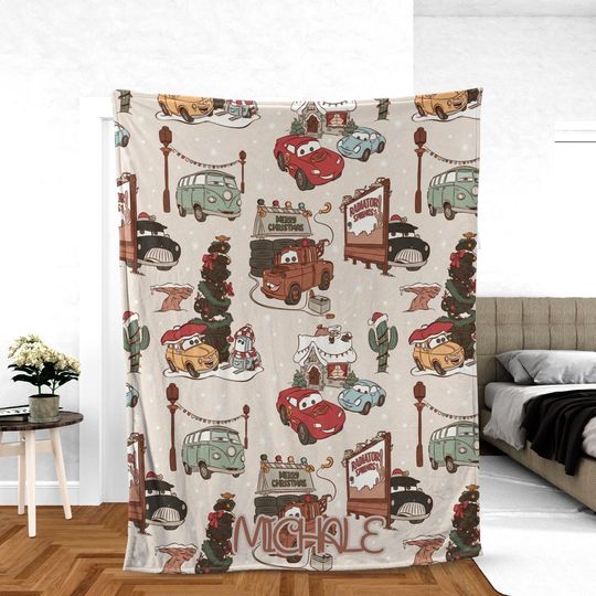 Discover Rustic Custom Lightning McQueen Baby Blanket, Baby Shower Gift, Customizable Disney Blanket, Disney Home Decor, Cars Blanket, Kids Blanket