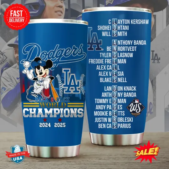 Discover Los Angeles Dodger World Series 2025 Tumbler Cup