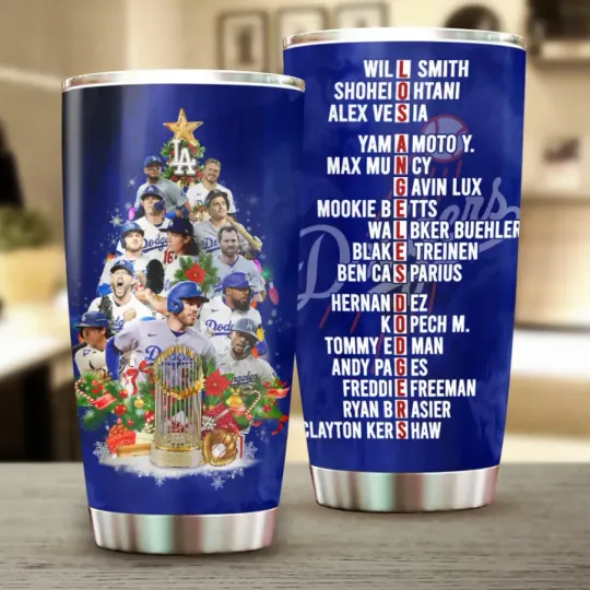 Discover Los Angeles Dodger World Series 2025 Tumbler Cup 20Oz Xmas Gift