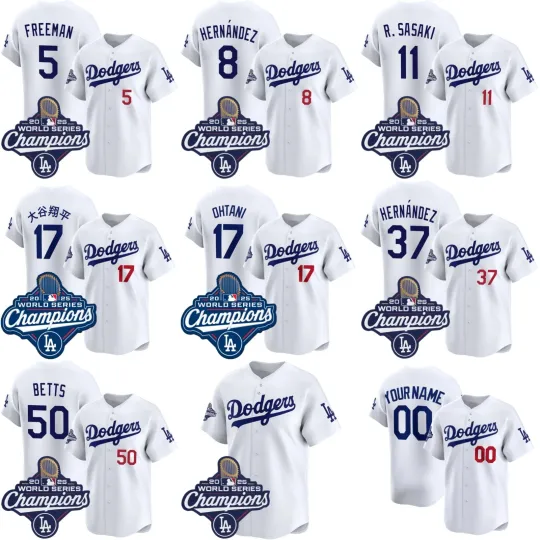 Discover Custom Adult/Youth Home 2025 World Series Champions Limited Stitched Jersey NWT
