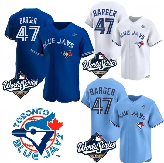 Discover Custom Men's #47 Barger 2025 World Series AllStitched Jersey  Sz XS-6XL