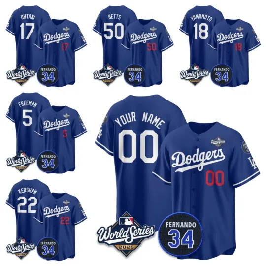 Discover Custom Adult/Youth Alternate With No.34 Patch 2025 World Series Stitched Jersey
