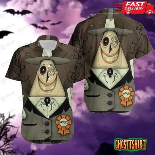 Discover Funny Mayor The Nightmare Before Christmas Halloween Hawaiian Shirt
