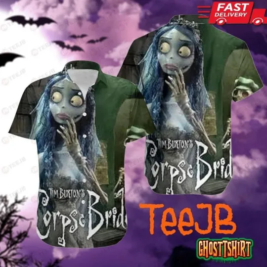 Skull Corpse Bride Halloween Hawaiian Shirt