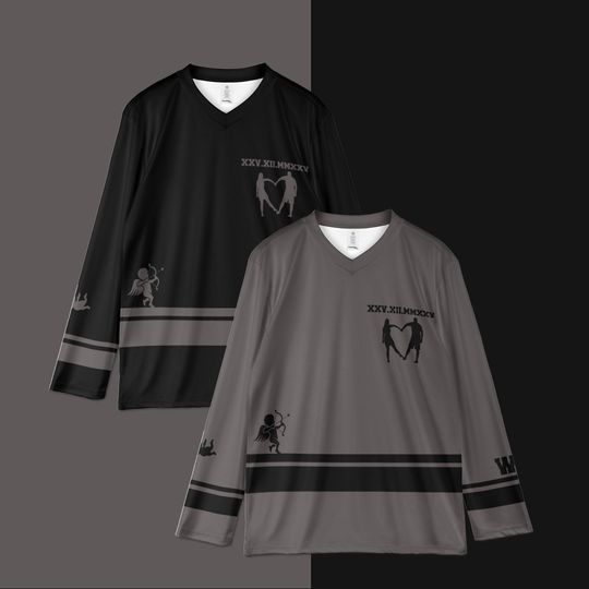 Custom Couple's Hockey Jersey | Roman Numeral Anniversary | Personalized Wedding Gift