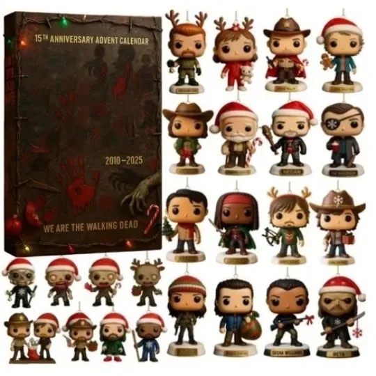 Discover Acrylic Advent Calendar Blind Box Walking 15th Anniversary 2025 2D Cartoon Christmas Decor