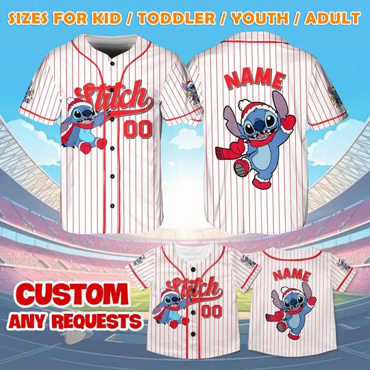 Discover Stitch Santa Clause Shirt, Christmas Stitch Jersey, Disney Family Christmas Trip Shirt, Stitch Christmas Party Shirt, Ohana Stitch Gift