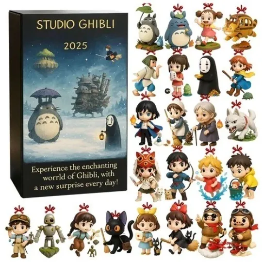 Discover Ghibli Christmas Acrylic Advent Calendar 24 Days Countdown 2025