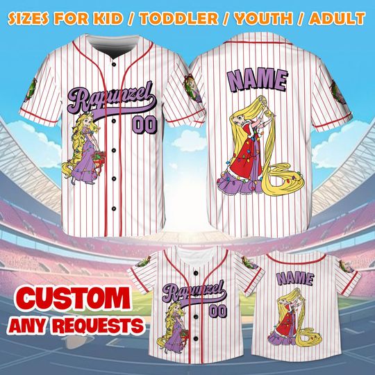 Discover Christmas Princess Rapunzel Jersey, Rapunzel Tangled Shirt, Disney Princess Gift, Disney Trip Jersey, Rapunzel Fan Shirt, Magical Castle