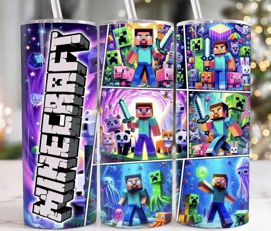 Mine craft Game 20oz Stainless Steel Inspired Tumbler Cup Mug
