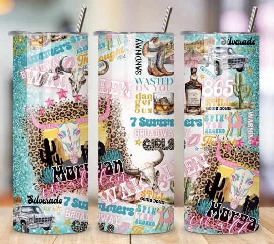 Wallen Western Tour Merch 20oz Stainless Steel Tumbler Cup