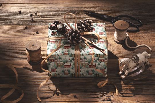 Discover Christmas Wrapping Paper Roll Winter Village Gift Wrap Holiday Packaging Festive Luxury Gift Wrap Cute Christmas Paper Holiday Wrap