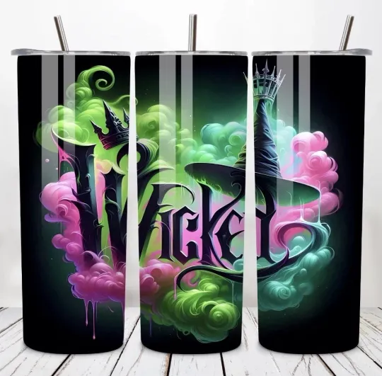 Discover Wicked Movie Inspired 20oz Tumbler Cup Illusion  Ariana Witch Fairy