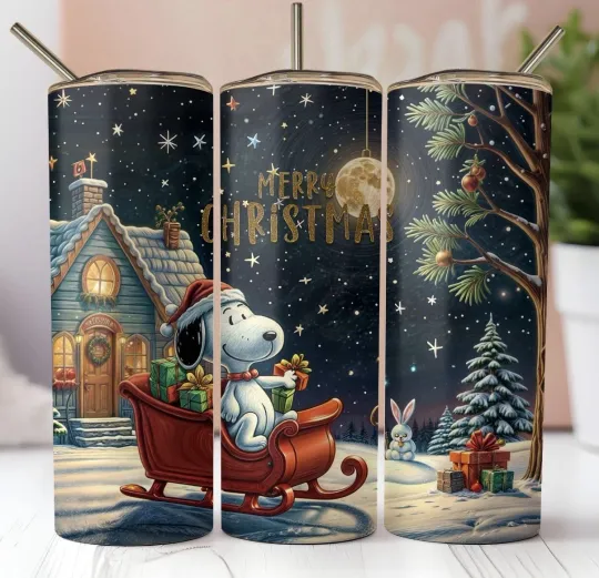 Discover Snoop Christmas Inspired Cartoon 20oz Stainless Steel Tumbler Cup Mug