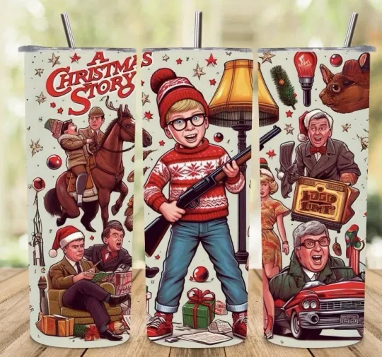 Discover A Christmas Story Custom Cartoon Inspired 20oz Stainless Steel Tumbler Cup Mug