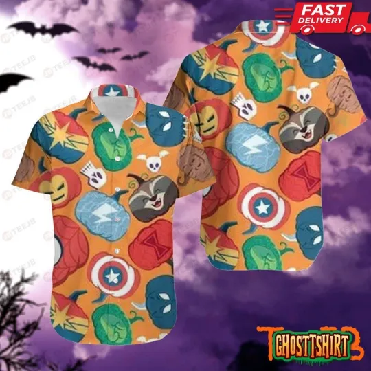 Discover Pumpkins Halloween Pattern Hawaiian Shirt Ver 10