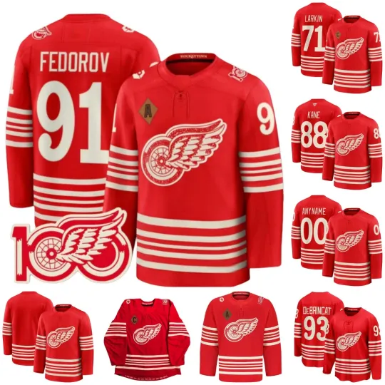 Custom Adult/Youth Red Centennial Premium Limited All Stitched Jersey