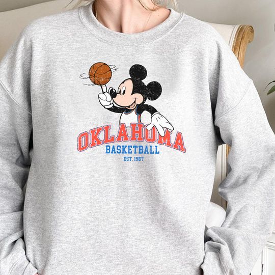 Discover Oklahoma Basketball Vintage Cartoon Sweatshirt, Retro 90s Style