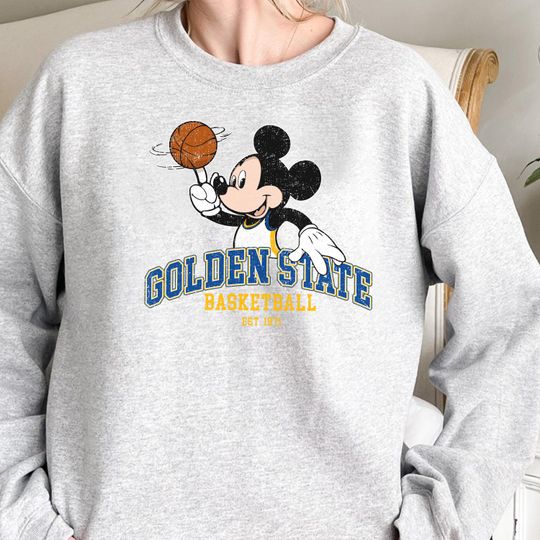 Discover Golden State Basketball Mickey Mouse Retro Sweatshirt