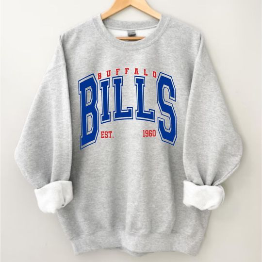Vintage Buffalo Bills Sweatshirt, Retro Football Crewneck, Unisex Game Day Pullover