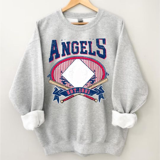 Discover Vintage Angels Baseball Sweatshirt, Retro Los Angeles Crewneck