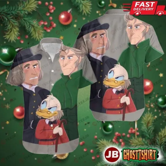 Funny Anime Scrooge A Christmas Carol Hawaiian Shirt