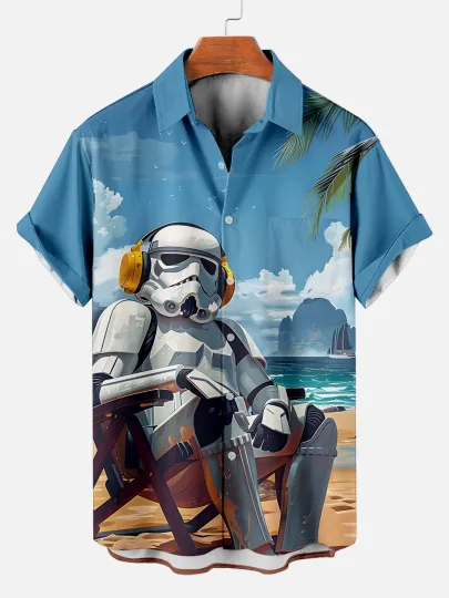 Discover Star Wars Stormtrooper Chill On The Beach Hawaiian Shirt