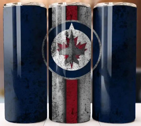 Discover Tumbler 20oz Mug Cup style w/ Straw Style Winnipeg Jets