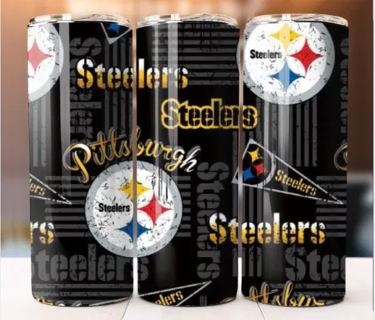 Discover Pittsburgh Steeler football Football Tumbler 20oz Cup Mug Bottles Flask Thermos