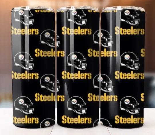 Discover Pittsburgh Steeler football Football Tumbler 20oz Cup Mug Bottles Flask Thermos