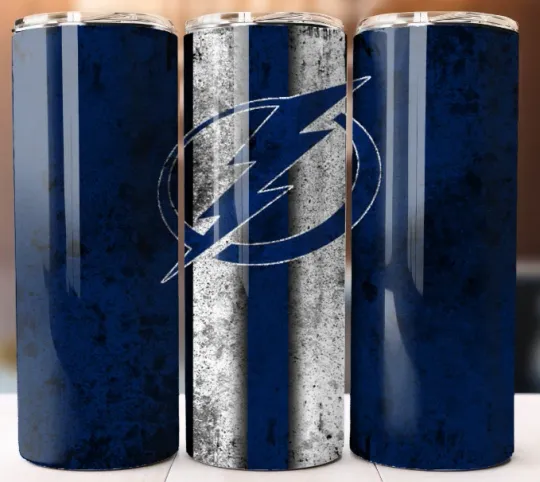 Discover Tumbler 20oz Mug Cup style w/ Straw Style Tampa Bay Lightning