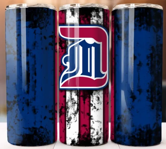 Discover Tumbler 20oz Mug Cup style w/ Straw Style Detroit Mercy