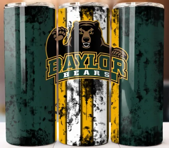 Discover Tumbler 20oz Mug Cup style w/ Straw Style Baylor Bears