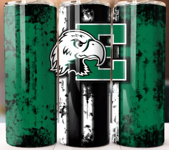 Discover Tumbler 20oz Mug Cup style w/ Straw Style Eastern Michigan