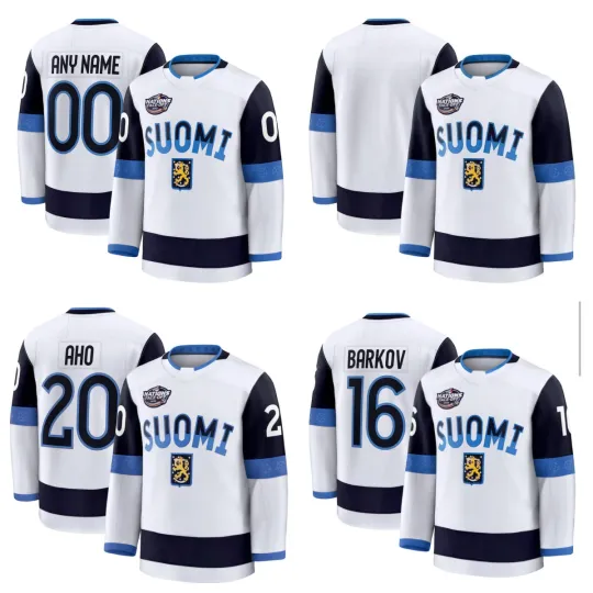 Discover Custom Men's White 2025 4 Nations Face-Off Stitched Player Jersey Sz S-6XL