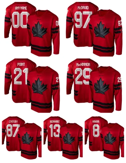 Discover Custom Men's Red 2026 All Stitched Hockey Jersey Sz S-6XL