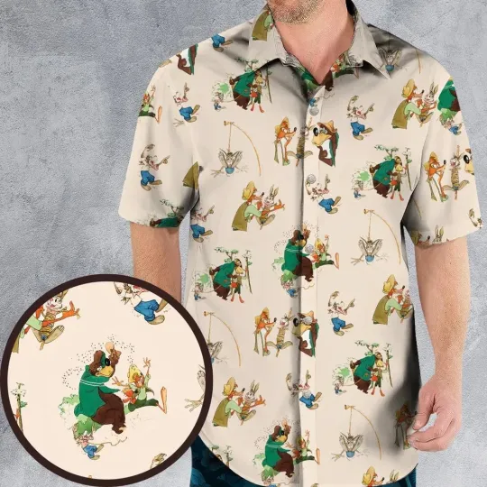 Discover Br'er Rabbit Br'er Fox and Br'er Bear Hawaiian Shirt, Unisex Adult, Size S-5XL