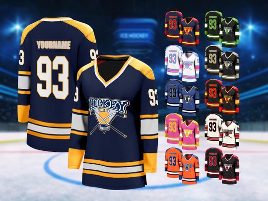 Discover Custom Ice Hockey Jersey Personalized Team Name and Number Long Sports Uniform
