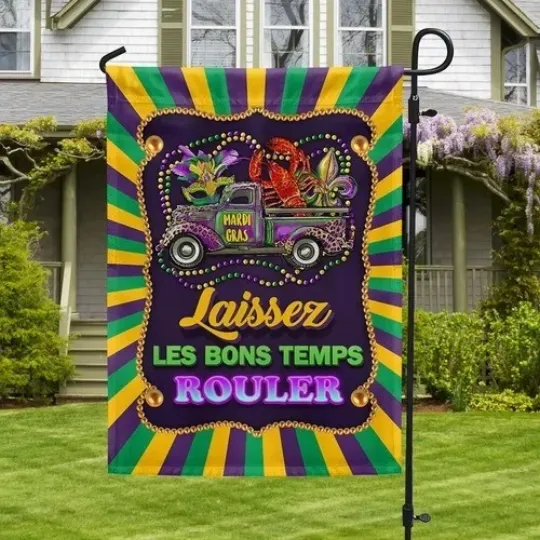 Discover Laissez Les Bons Temps Rouler Mardi Gras Louisiana Flag Graden Flag