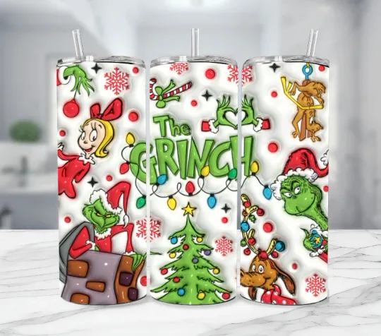 Discover funny character Christmas Stainless Steel Tumbler With Straw -20 Oz
