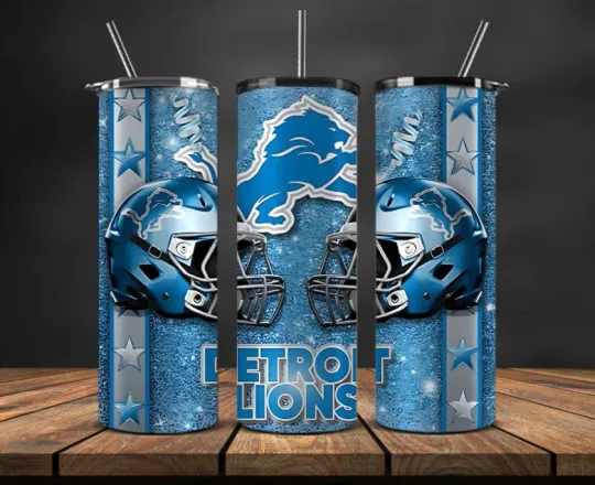 Discover Detroit Lions 20 Oz Tumbler Cup & Metal Straw - Helmet 2 Helmet