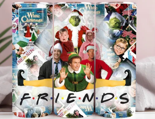 Discover Classic Holiday Movie Friends 20oz Stainless Steel Tumbler Christmas Cartoon Cup