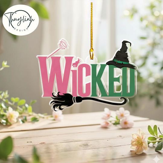 Wicked Acrylic Ornament, Broadway Musicals Ornament Broadway Gifts For Fan, Wicked Christmas Ornament, Best Friends, Wicked Ornament