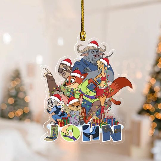 Discover Custom Zootopia Ornament, Judy Hopps Ornament, Nick Wilde Keepsake Ornament, Disney Christmas Ornament, Christmas Tree Decor C1KM12