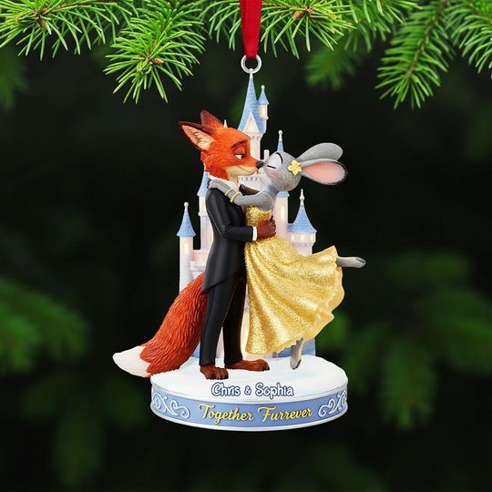 Discover Personalized Nick Wilde Judy Hopps Ornament, Disney Zootopia Christmas Keepsake Decor, Couple Girlfriend Boyfriend Anniversary Gift Thcl-902