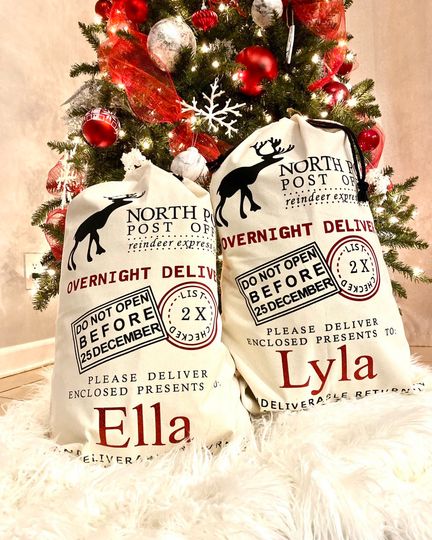 Discover Personalized Santa bag,custom oversized Santa sack,Christmas bag,Personalized Christmas bag,bag for presents,christmas gift,Xmas Santa sack